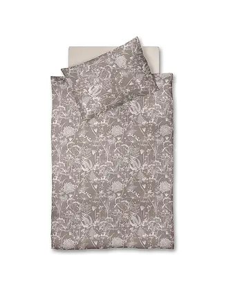 FLEURESSE | Satin Bettwäsche 70x90cm/140x200cm MODERN GARDEN B Urban Blue | rosa